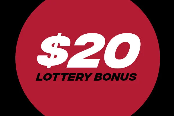 $20 Lottery Sign Up Bonus